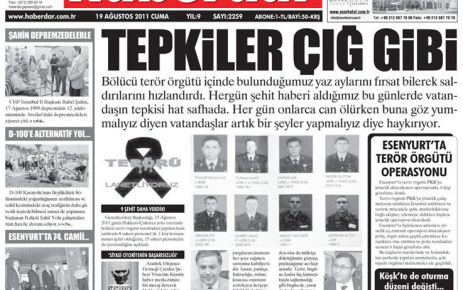 TEPKİLER ÇIĞ GİBİ