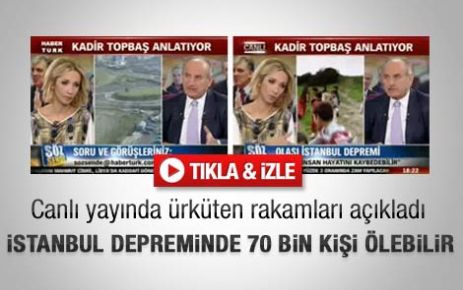 Topbaş: İstanbul depreminde 70 bin kişi ölebilir - izle