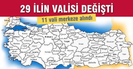 29 Şehre Yeni Vali