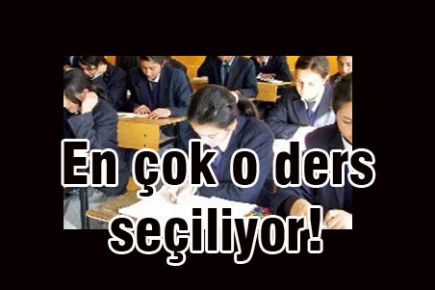 En çok o ders seçiliyor!