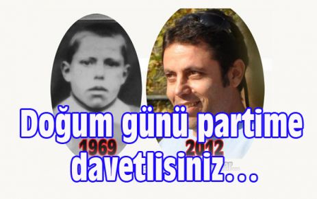 Doğum günü partime davetlisiniz…