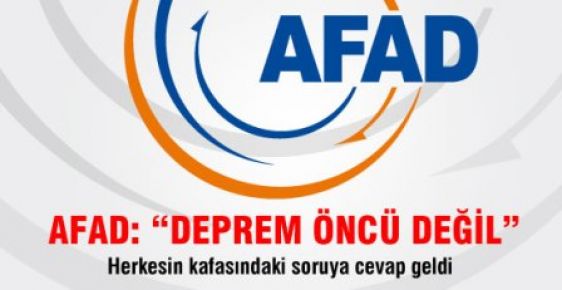 AFAD'DAN AÇIKLAMA