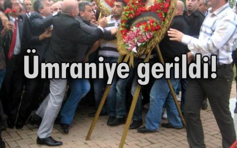 Ümraniye'de çelenk koyma gerginliği…