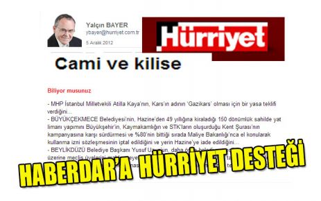 HABERDAR'ın haberi Hürriyet'te...