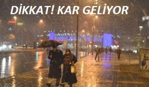 Dikkat! Kar Geliyor