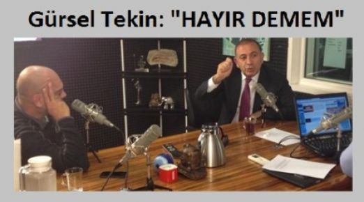 Gürsel Tekin: "HAYIR DEMEM"