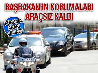 Koruma aracına binip kaçtı