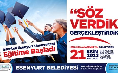 ESENYURT ÜNİVERSİTESİ AÇILIYOR