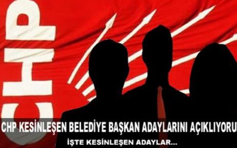 İşte Kesinleşen CHP Belediye Başkan Adayları Listesi