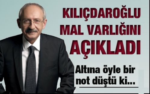 İşte Kılıçdaroğlu'nun mal varlığı!