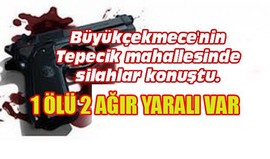 Büyükçekmece'de Silahlar konuştu 1 ölü 2 yaralı!