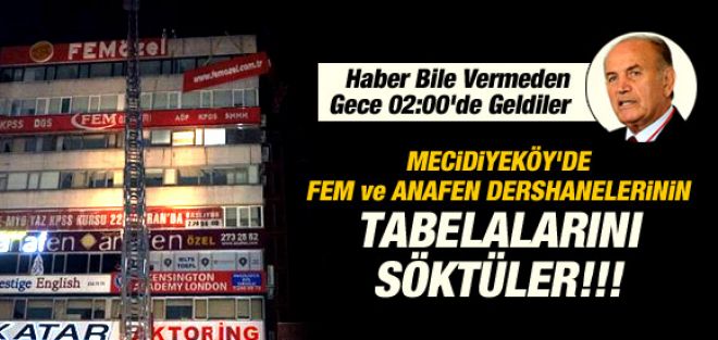 Fatih Koleji’nin afişlerine gece operasyonu...