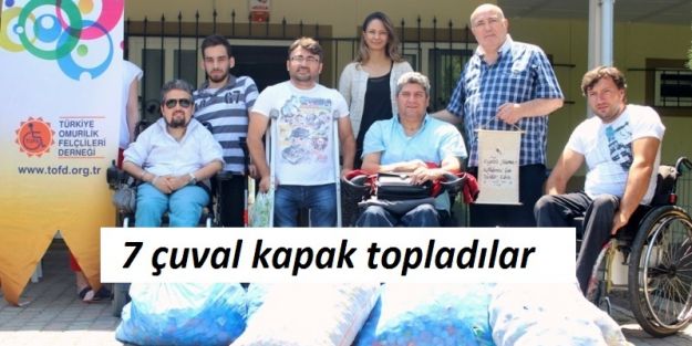 7 çuval kapak topladılar