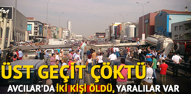 Avcılar'da üst geçit çöktü