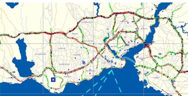 İstanbul'da trafik kilitlendi