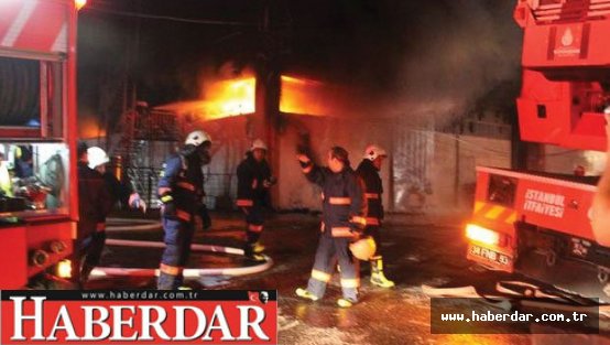 Hadımköy'de Tül Fabrikasında Büyük Yangın