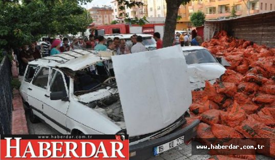 Freni boşalan TIR dehşet saçtı