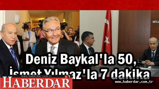 Baykal'la 50, İsmet Yılmaz'la 7 dakika