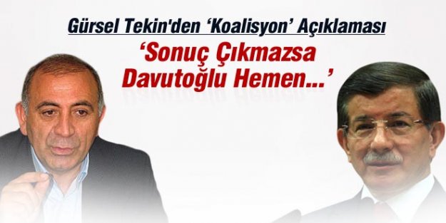 Gürsel Tekin'den "Koalisyon" Açıklaması