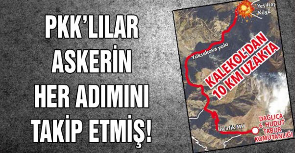 Dağlıca Saldırısı Öncesi, PKK'lılar Askerin Her Adımını Takip Etmiş