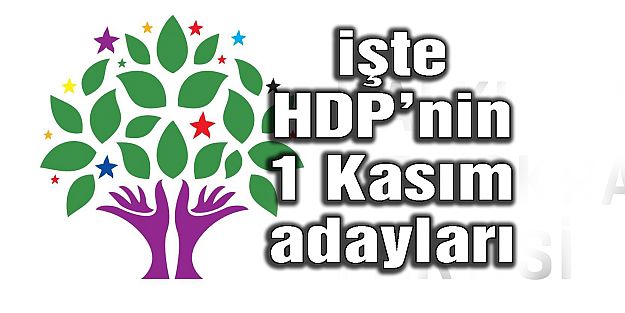 HDP'nin 1 Kasım seçimlerindeki milletvekili adayları açıklandı