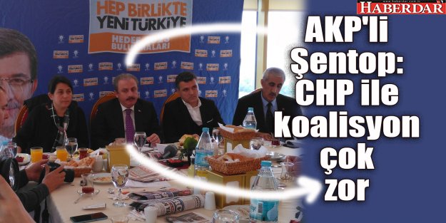 AKP'li Şentop: CHP ile koalisyon çok zor