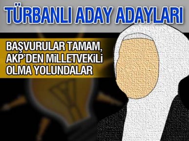 Türbanlı aday adaylarına kabul