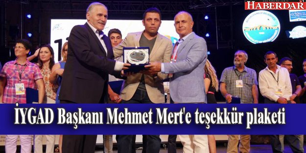 Festivalde yerel basına törenle teşekkür plaketi verildi