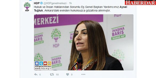 HDP'li Aysel Tuğluk gözaltına alındı!