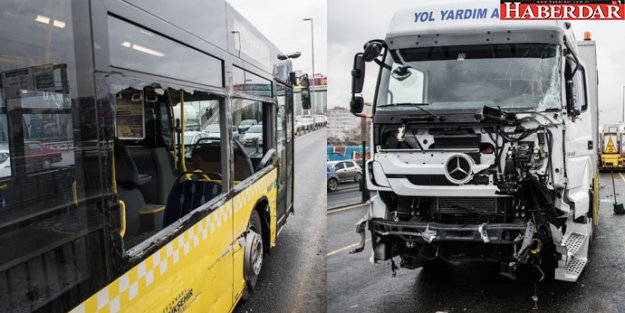 Metrobüs kaza yaptı: Yaralılar var