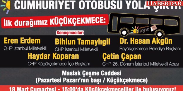 Cumhuriyet Otobüsü yola çıkıyor