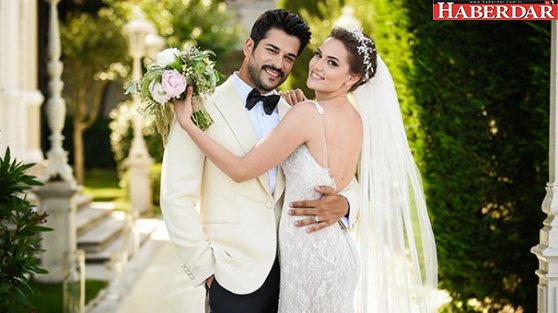 Fahriye Evcen ve Burak Özçivit'in düğününden ilk kareler