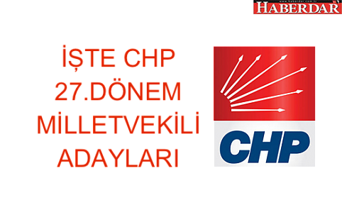 İŞTE CHP 27.DÖNEM MİLLETVEKİLİ ADAYLARI