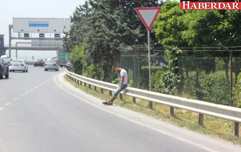 E-5'te Uyuşturucu Kullanan Gencin İçler Acısı Hali Kamerada