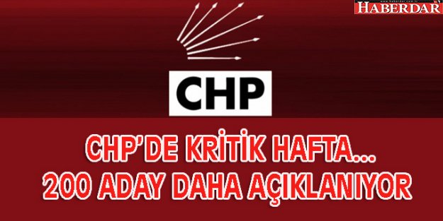 CHP’DE KRİTİK HAFTA... 200 ADAY DAHA AÇIKLANIYOR