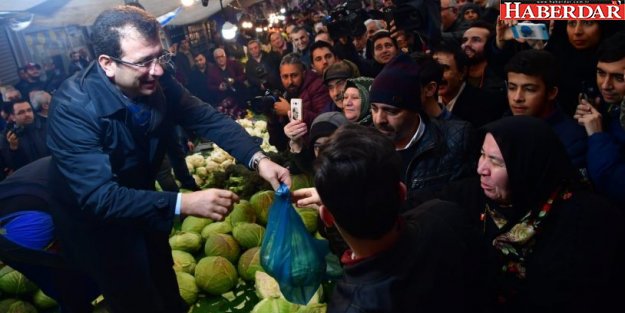 Ekrem İmamoğlu pazar tezgahına çıktı lahana sattı