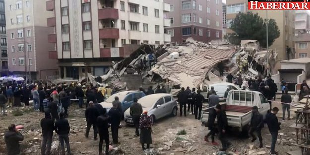 Kartal'da 8 katlı bina çöktü.. Ölü ve yaralılar var...