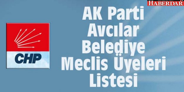 AK Parti Avcılar Belediye Meclis Üyeleri Listesi