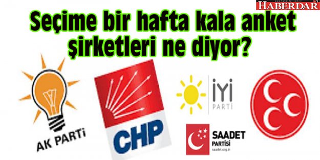 Seçime bir hafta kala anket  şirketleri ne diyor?