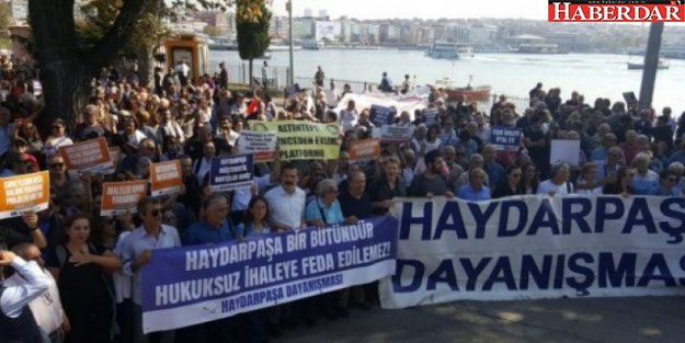 Haydarpaşa Garı ihalesinde İBB'den devre dışı bırakılması protesto edildi...