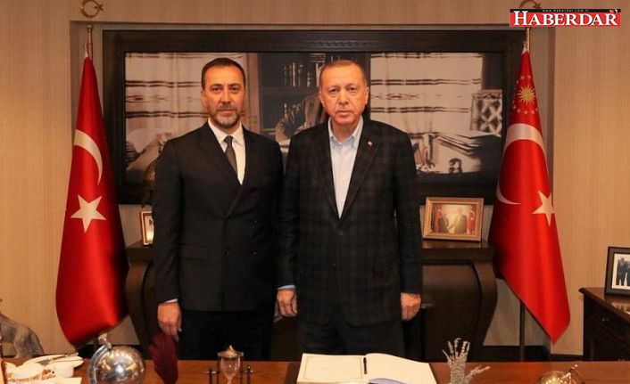 CUMHURBAŞKANI ERDOĞAN’DAN BAŞKAN YILMAZ’A ZİYARET