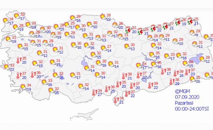 Meteoroloji'den aşırı sıcak, kuvvetli rüzgar ve sağanak yağış uyarısı!