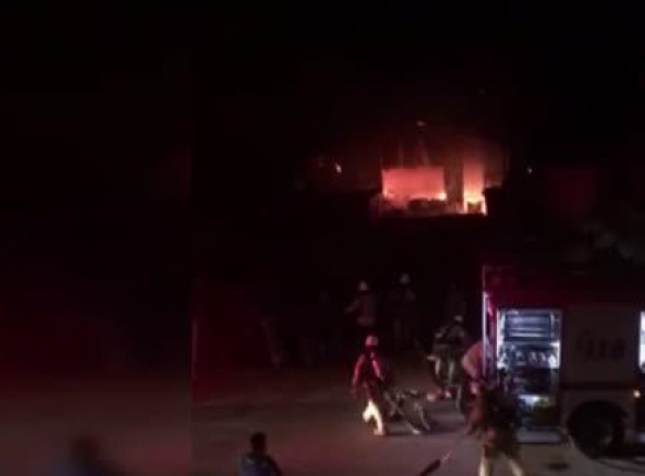Silivri'de mobilya atölyesinde korkutan yangın