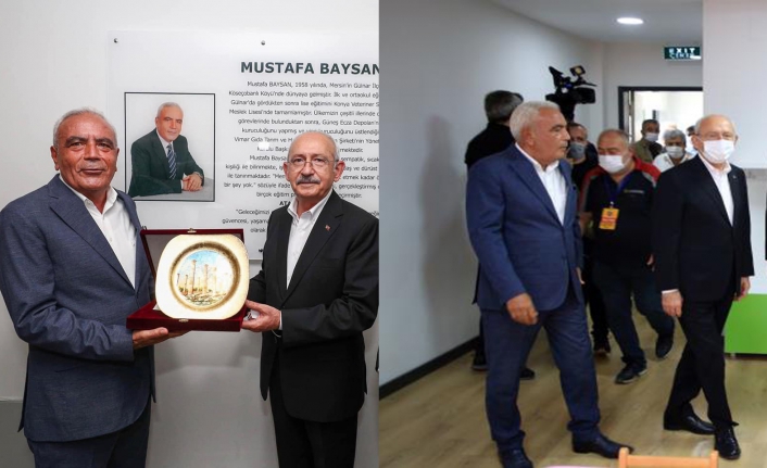 Kılıçdaroğlu’ndan Mustafa Baysan’a teşekkür plaketi….