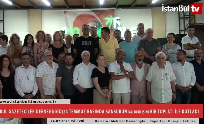 İstanbul Gazeteciler Derneği, 24 Temmuz Basında Sansürün Kaldırılmasını kutladı
