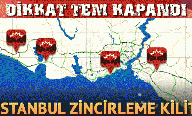 İstanbul'da kaza, TEM Otoyolu kapandı